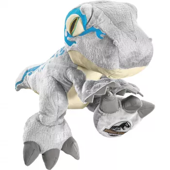 Jurassic World, Blau, Plüschtier Grau/Blau, 48 cm