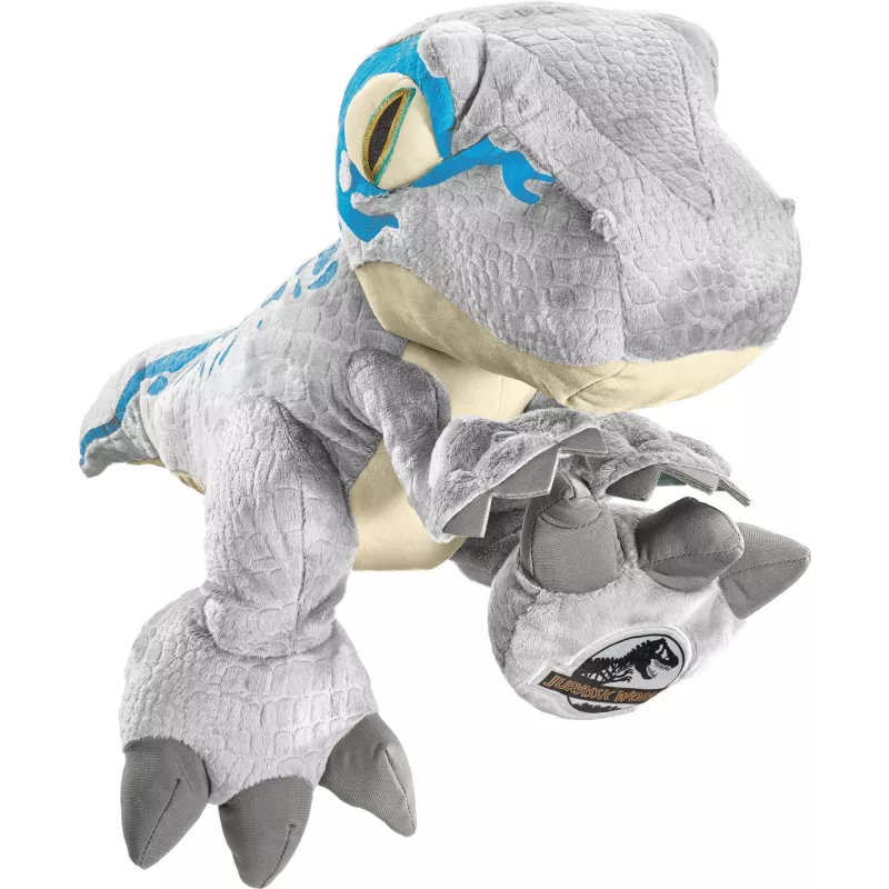 Jurassic World, Blau, Plüschtier Grau/Blau, 48 cm