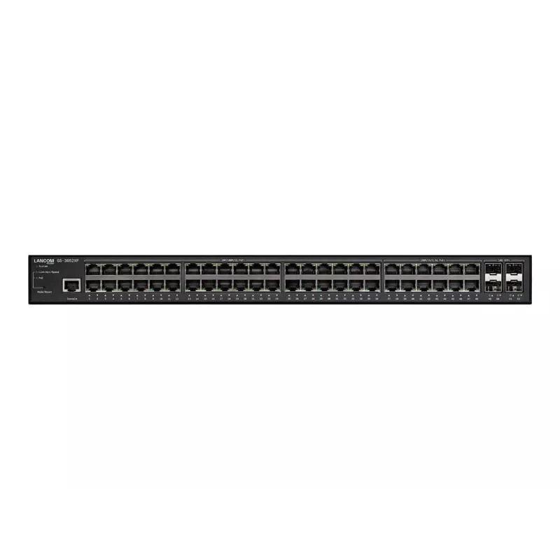 LANCOM GS-3652XP Managed L3 2.5G Ethernet (100/1000/2500) Power over Ethernet (PoE) 1U Schwarz