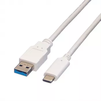 VALUE - USB-Kabel - USB 3.0 (M) auf USB Typ C (M) - 5 V - 900 mA - 50 cm - Weiß (11.99.9010)