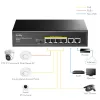 Netzwerk-Switch Cudy FS1006P Fast Ethernet 6-Port (4 PoE, 1 PoE+) 10/100 Mbit/s, 1,2 Gbit/s Bandbreite, Metallgehäuse, Rack-/Wandmontage