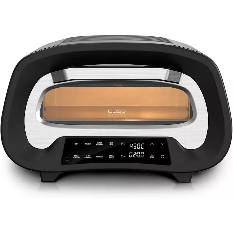 Caso Pizzaofen | PizzaChef 430° | 2200 W | Schwarz/Silber