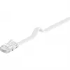 Wentronic Goobay CAT 6 Flach-Patchkabel, U/UTP, Weiß, 1,5 m – Kupfermaterial (95192)