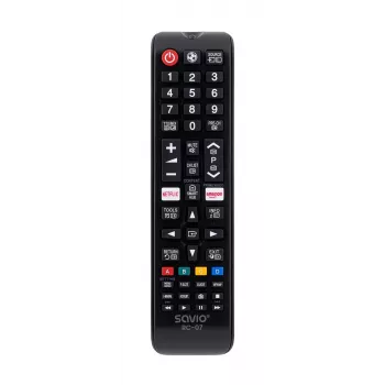 SAVIO Fernbedienung RC-07 für Samsung TV, IR Wireless, Schwarz, Drucktasten