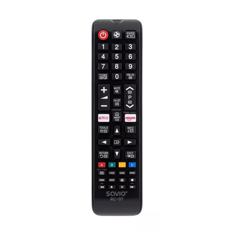 SAVIO Fernbedienung RC-07 für Samsung TV, IR Wireless, Schwarz, Drucktasten
