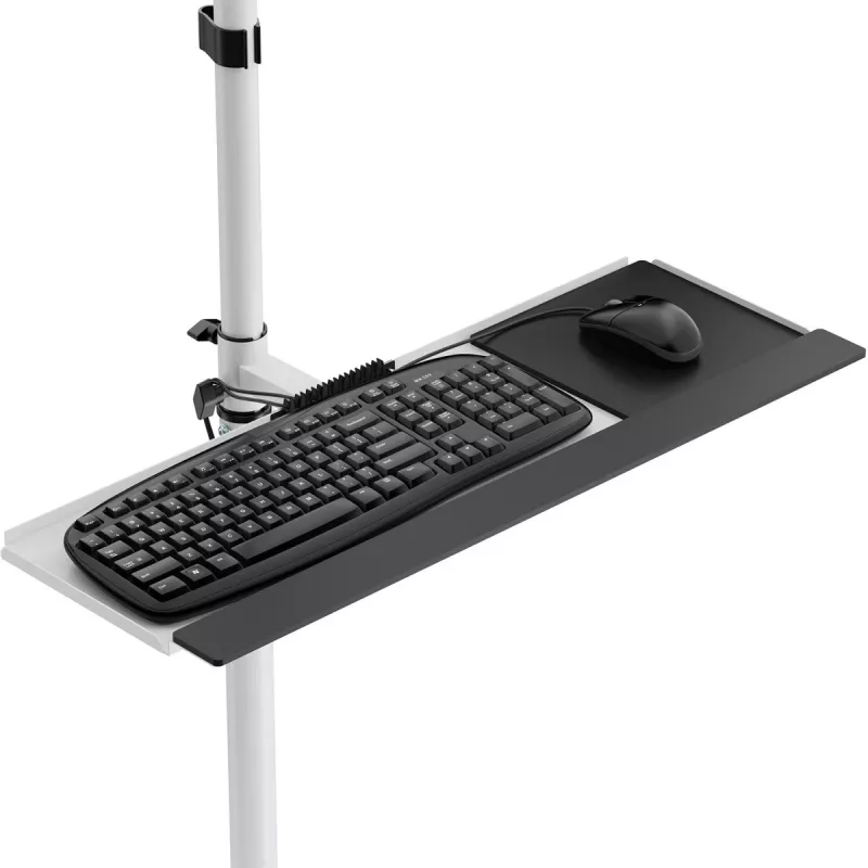 Maclean professioneller Laptop-Ständerwagen, mobiler Computer-Arbeitsplatz auf Rollen, max. 17-32 Zoll, max. 20 kg, MC-793
