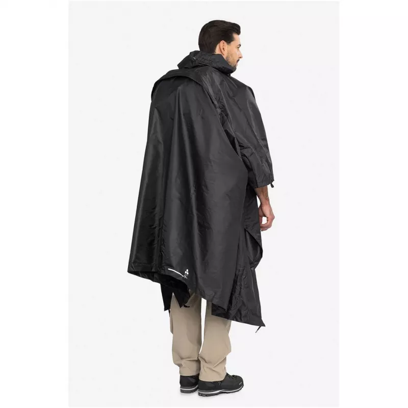 Erwachsenen-Regenponcho VIKING Vesper Rucksack Schwarz UNI