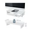 Monitorhalterung LEITZ Freestanding 64340001 — Tischständer für 61 cm (24 Zoll) Bildschirme, 20 kg Tragfähigkeit, höhenverstellbar, weiß