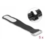 Kabelbinder-Halterung DeLOCK 19603 Klettverschluss schwarz 127x20 mm 5 Stück