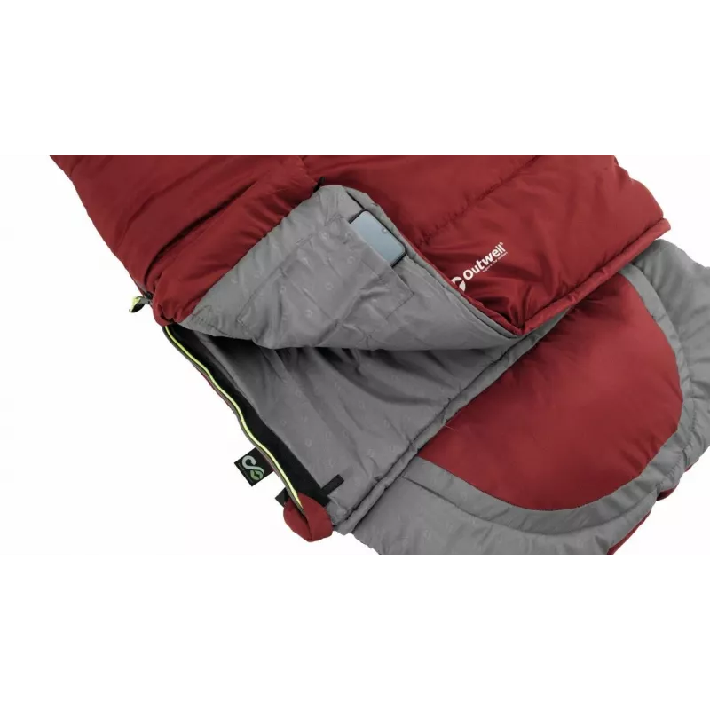 Schlafsack Outwell Contour Junior rechteckig Polyester 170 cm x 70 cm, rot