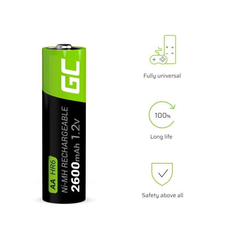 Ni-Mh-Akkus AA R6 2600 mAh x16