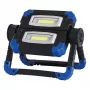 Arbeitsleuchte RealPower 463617 Flutlicht, LED 10 W, 2 Leuchtmittel, Batterie AA, IPX2, schwarz