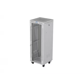 LANBERG 19 Zoll 32U Stand-Rack-Schrank 600×600 mm Grau mit perforierten Türen und LCD (flach Pack)