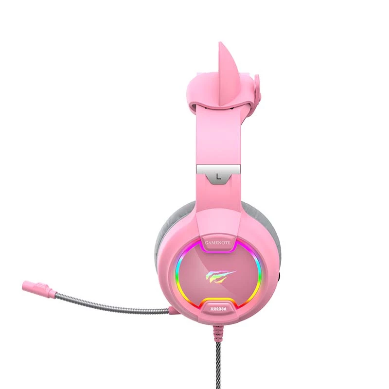Gaming-Headset HAVIT Gamenote H2233D RGB — ohrumschließend, kabelgebunden, pink