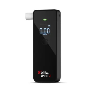 Alkoholtester Xblitz Spirit 2 kompakter Alkoholtester, BAC 0–4%, Genauigkeit 1%, LCD, 111×35×24 mm, 77 g, 2×1,5V-Batterien, 2 Stück