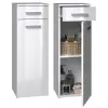Badezimmer-Standschrank top e shop NEL V DS BIEL POŁ — freistehend, 3 Einlegeböden, 300×300×850 mm, weißes Gestell
