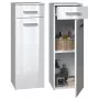 Badezimmer-Standschrank top e shop NEL V DS BIEL POŁ — freistehend, 3 Einlegeböden, 300×300×850 mm, weißes Gestell