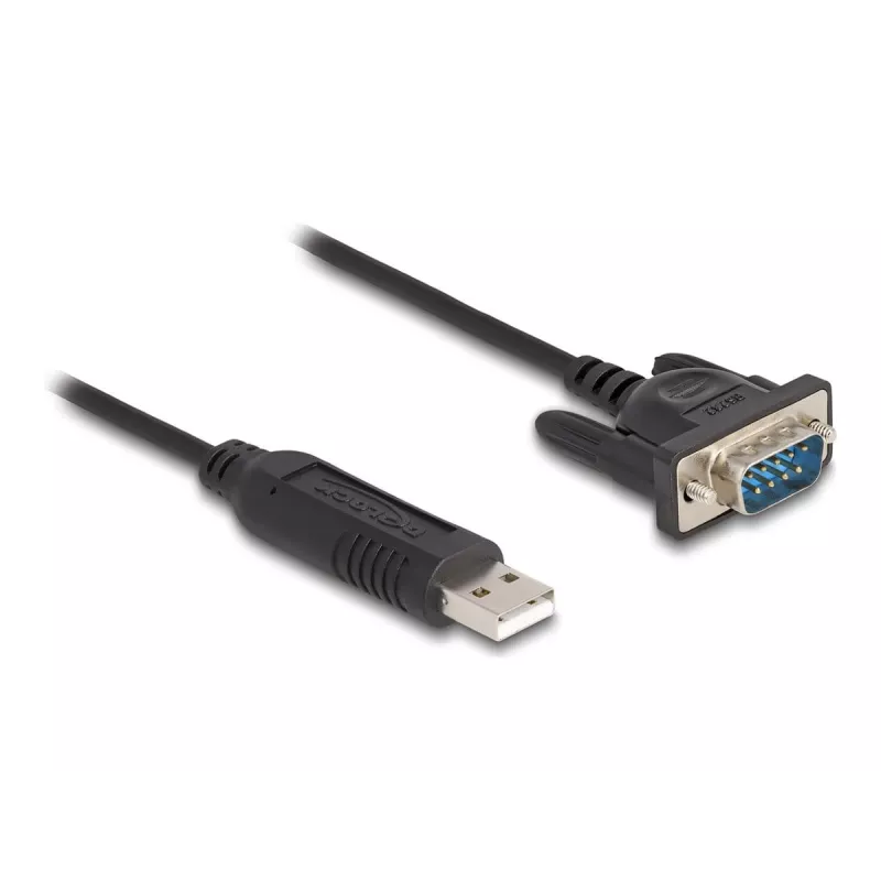 DeLOCK USB 2.0 auf Seriell RS-232 Adapter 50 cm FTDI Schwarz