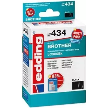 Tintenpatrone Edding EDD-434 2 Stück Kompatibel Schwarz 14 ml
