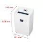 Shredder HSM Pure 420 — Partikelschnitt P-4, 24 cm Arbeitsbreite, 15 Blatt Kapazität, 35 L Auffangbehälter, weiß