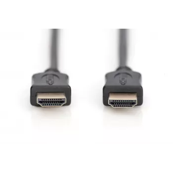 Assmann HDMI High Speed Verbindungskabel, Typ A M/M, 5,0 m, mit Ethernet, ehemals HDMI 1.4, UL, schwarz, gold (AK-330114-050-S)