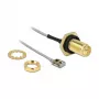 Koaxialkabel DeLOCK 89926 0,1 m SMA MHF I LK Schwarz Grau