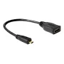 HDMI Kabel DeLOCK 65391 0,23m Typ A auf Typ D Schwarz