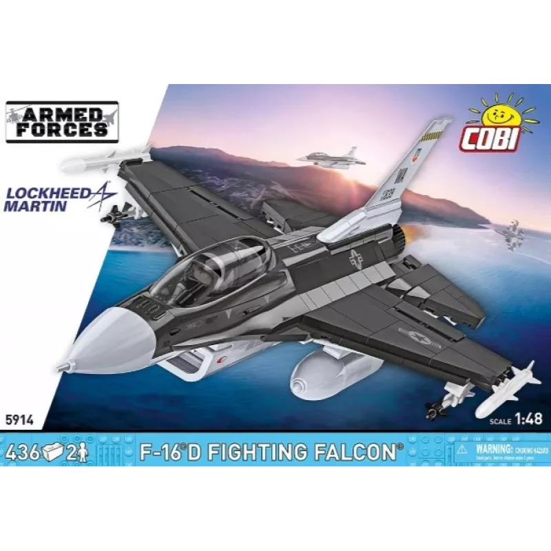 Baukasten Cobi F-16D Fighting Falcon, 436 Teile, Maßstab nicht angegeben