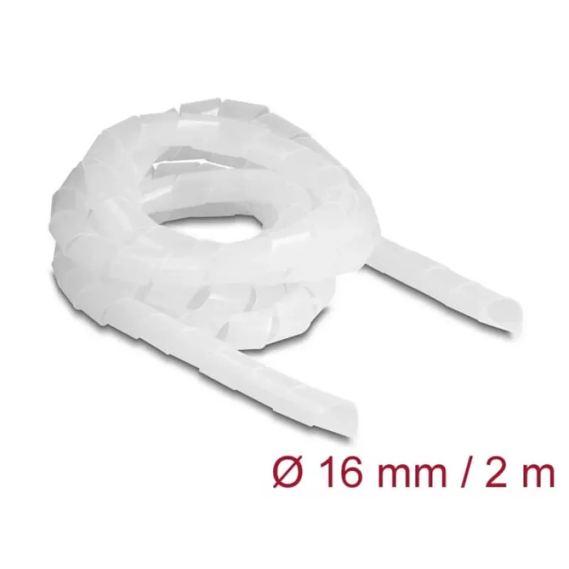 DeLOCK Spiralschlauch flexibel 2 m x 16 mm transparent Polyethylen