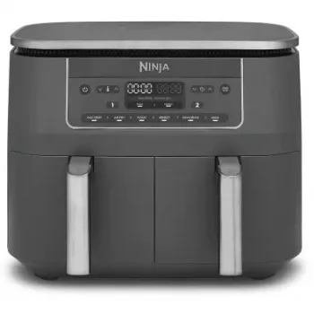 SharkNinja Ninja DZ300EU, Heißluftfritteuse, 7,6 l, 3,2 kg, 240 °C, Doppelgarraum, Grau
