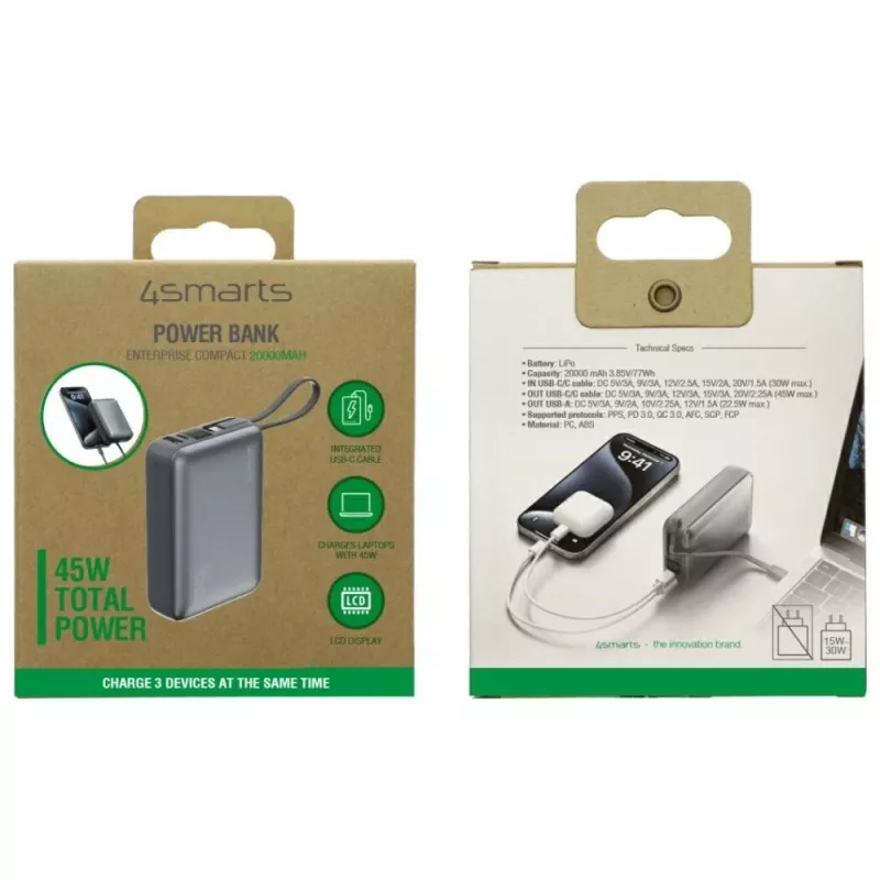 Tragbare Powerbank 4smarts 541409 20000 mAh