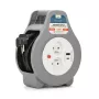 Kabeltrommel MONTIS MT188-10 10 m Kabel, 2 AC-Steckdosen, grau