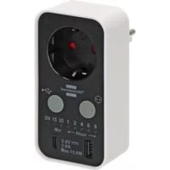 Digitaler Timer Brennenstuhl 1506180 – programmierbare Zeitschaltuhr, max. Belastung 3000 W, IP20