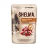 Nassfutter für Katzen SHELMA Multipack 4×85 g – Alleinfuttermittel für ausgewachsene Katzen, Huhn, Pute, Rind, Ente, getreidefrei