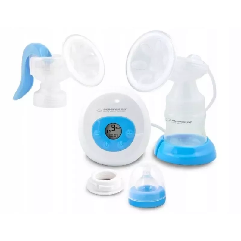 Milchpumpe ESPERANZA ECM003B Elektronisch 150 ml, integrierte Anzeige, blau/weiß, 100–240 V AC