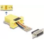 DeLOCK D-Sub 15 Buchse auf RJ45 Buchse Montageset gelb
