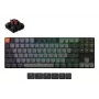 Mechanische Tastatur Keychron K1X-B3 — 80 % Formfaktor, USB + Bluetooth, QWERTY Englisch, 87 Tasten, RGB, Grau