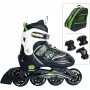 Inline Skates Muuwmi 682 verstellbare Größe 33–36 Grün/Schwarz mit Schützerset