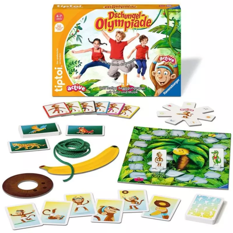 tiptoi ACTIVE Dschungel-Olympiade, Brettspiel