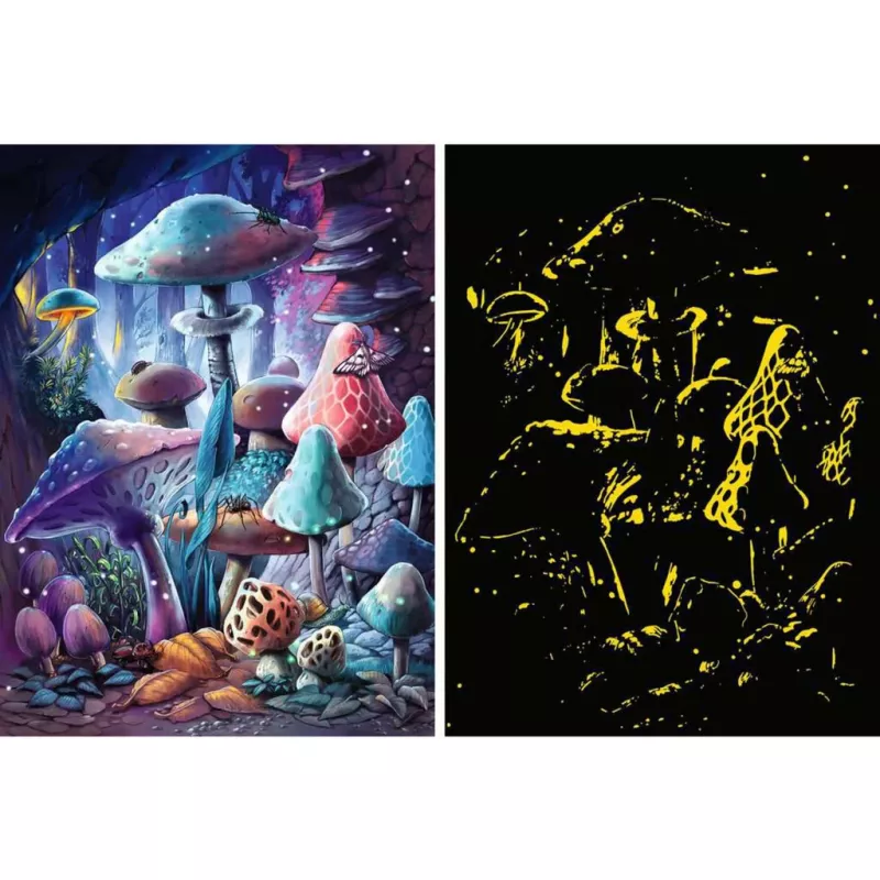 Ravensburger Puzzle Im Mondschein leuchtende Pilze, nachleuchtend, 500 Teile