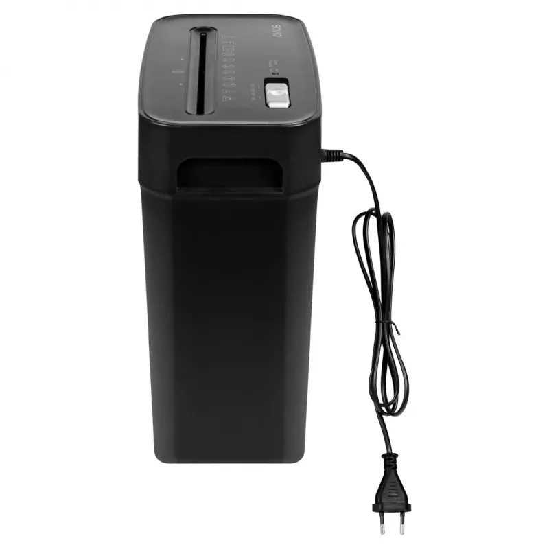 Aktenvernichter SAVIO ND-01, Kreuzschnitt 4 x 32 mm, 11 L Behälter, 230 W, schwarz, 72 dB