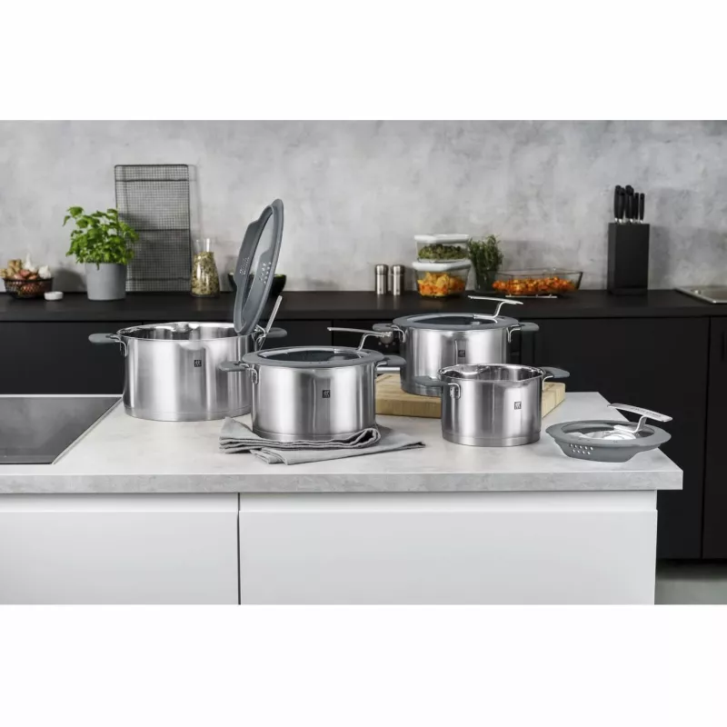 ZWILLING SIMPLIFY 66870-004-0 Topfset Edelstahl 4-tlg. Silber Schwarz