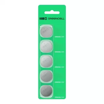Knopfzelle Green Cell CR2032 3V — 5er-Pack