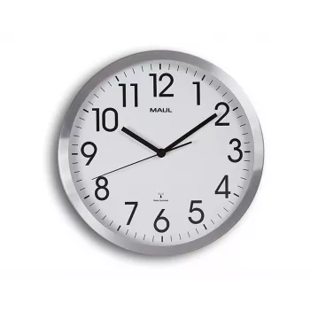 MAUL Wanduhr MAULmove - AA - 1,5 V - Aluminium - Weiß - Aluminium - Glas - 35 mm (9063008)
