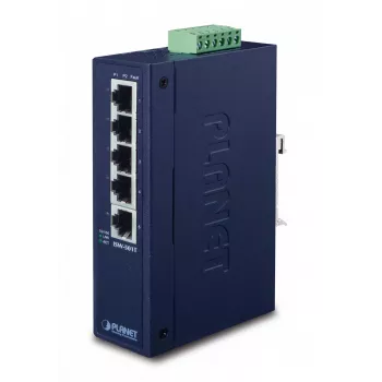 PLANET ISW-501T - Switch - 5 x 10/100 - Hutschienenmontage, wandmontierbar
