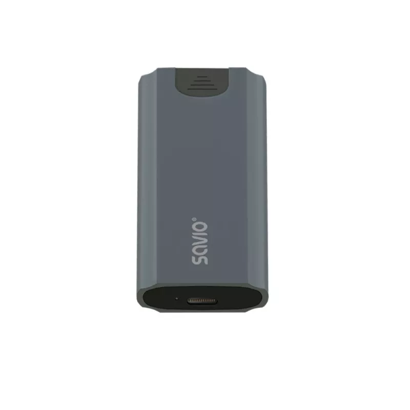 M.2 SSD-Gehäuse SAVIO AK-67 Grau, USB 10 Gbit/s, Unterstützung für einzelne M.2-Laufwerke