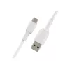 Kabel PVC USB-C auf USB-A 15 cm Weiß