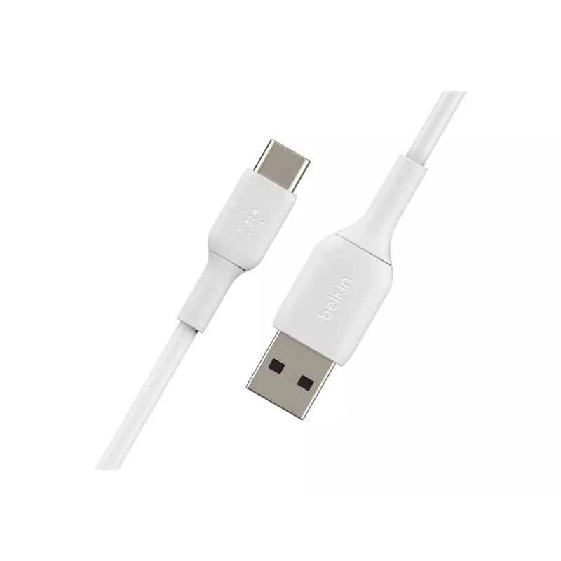 Kabel PVC USB-C auf USB-A 15 cm Weiß