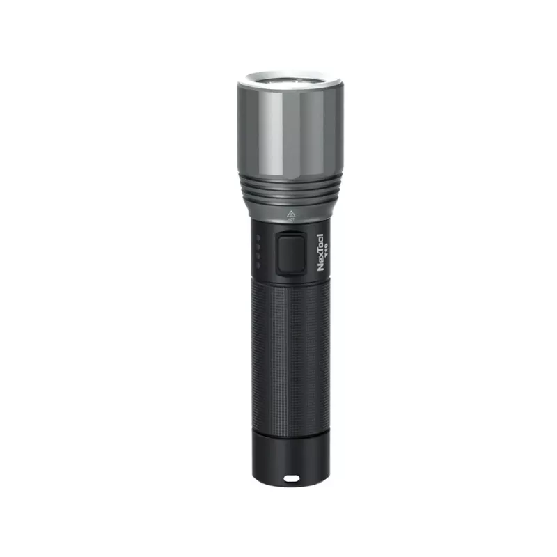 Handheld flashlight Nextool T10 — 2000 lm, 220 m beam, USB‑C, IPX7, Aluminiumgehäuse, 152 mm