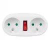 Maclean Stromauslass, Steckdosenverteiler mit 2 Steckdosen und Sicherungsautomat, Typ E, 2x16A, MCE337 E